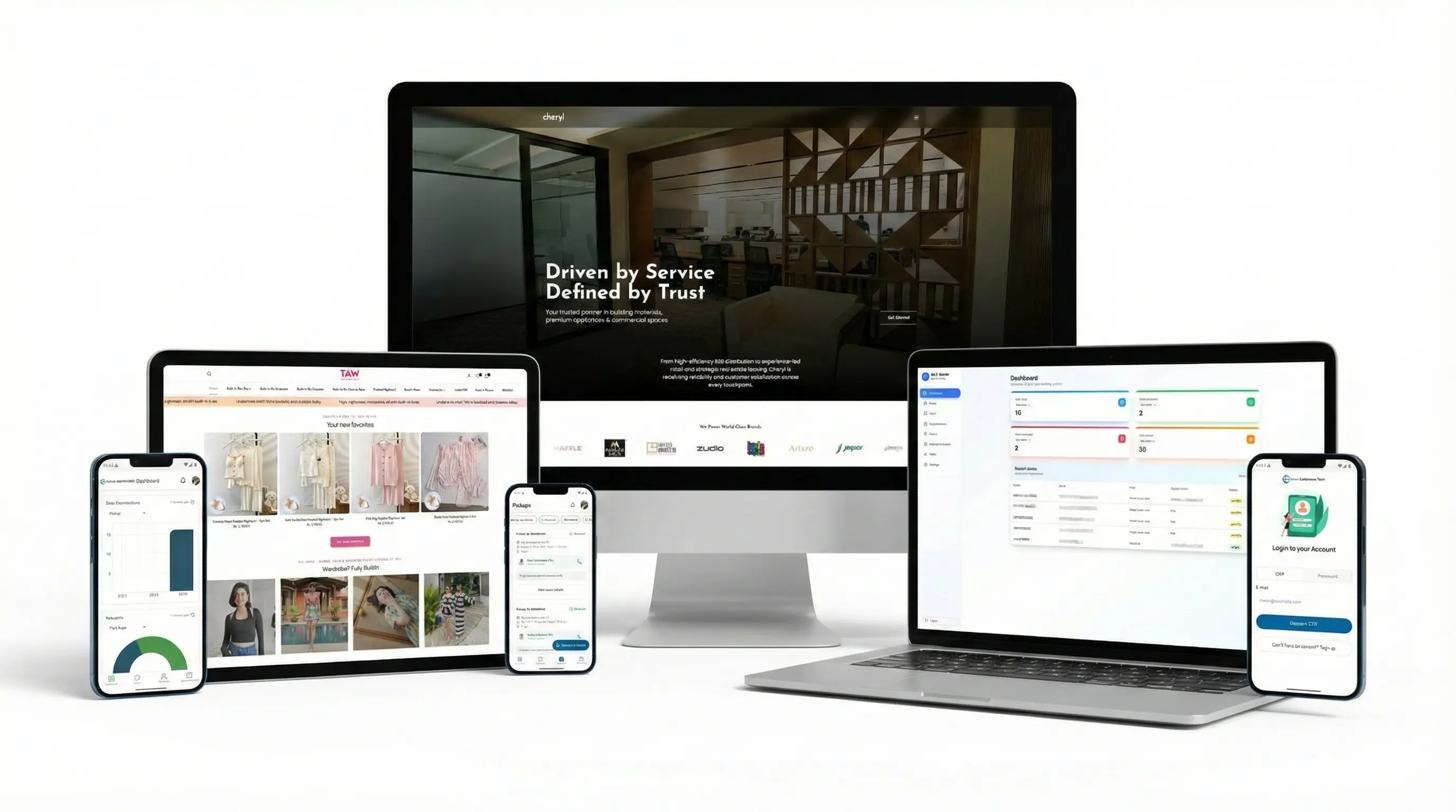 Plading Web Development Mockup