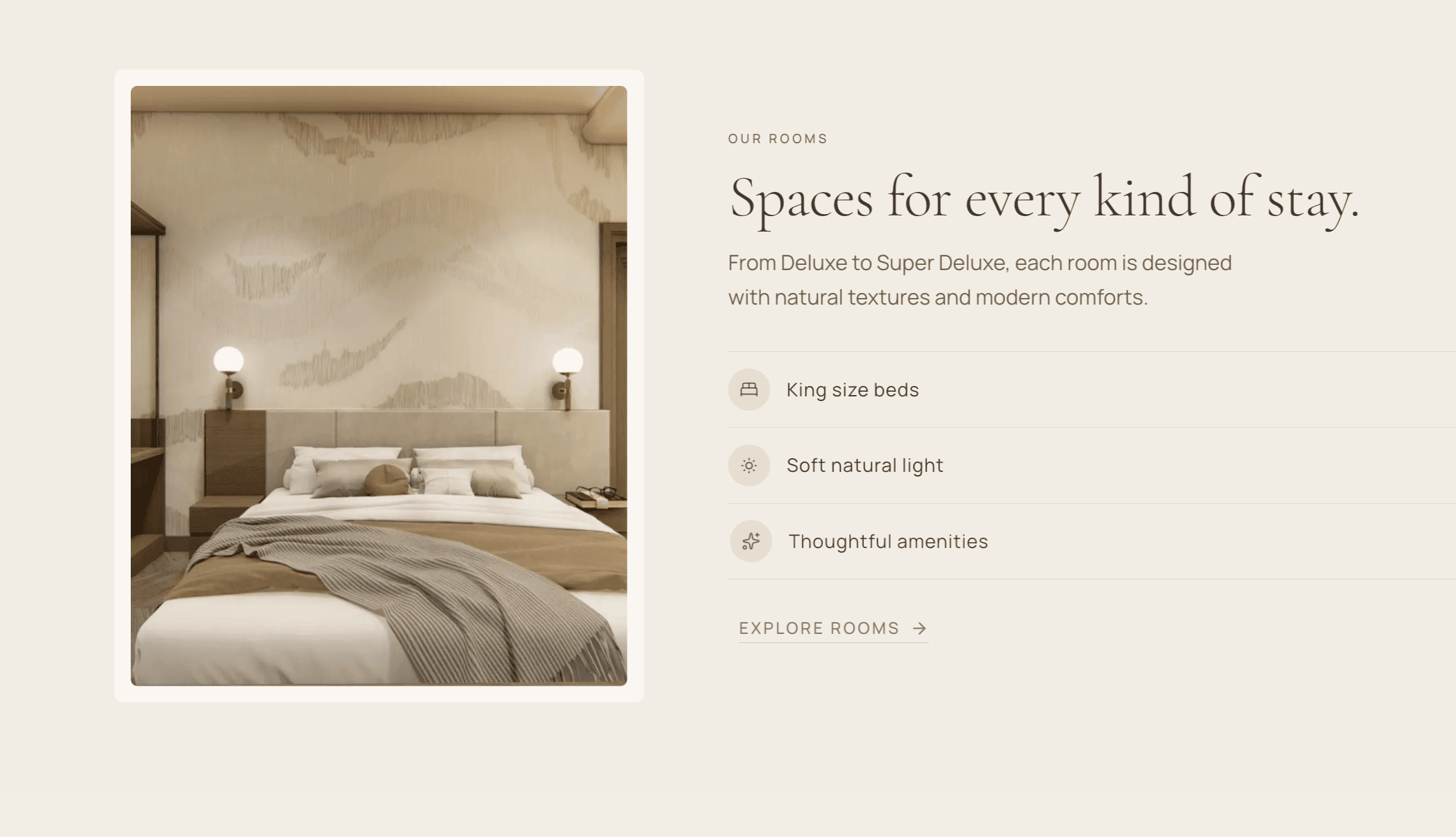 Hotel Shiva Residency rooms section screenshot